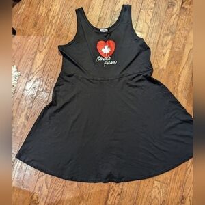 New Canada Forever Dress, 100% cotton Black dress, Canada Day Dress size 1x